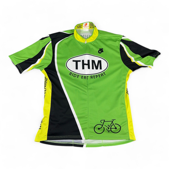 Champion System Tops - Champion System Cycling Jersey Green Indiana Ride Eat Repeat Women 3XL